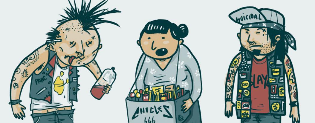los personajes de rock al parque