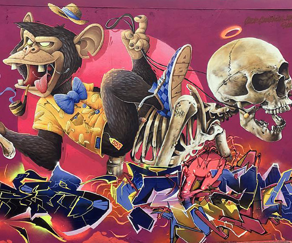 Scaf y Abys, artistas franceses llegan a la ciudad de Bogotá para compartir sus grafitis