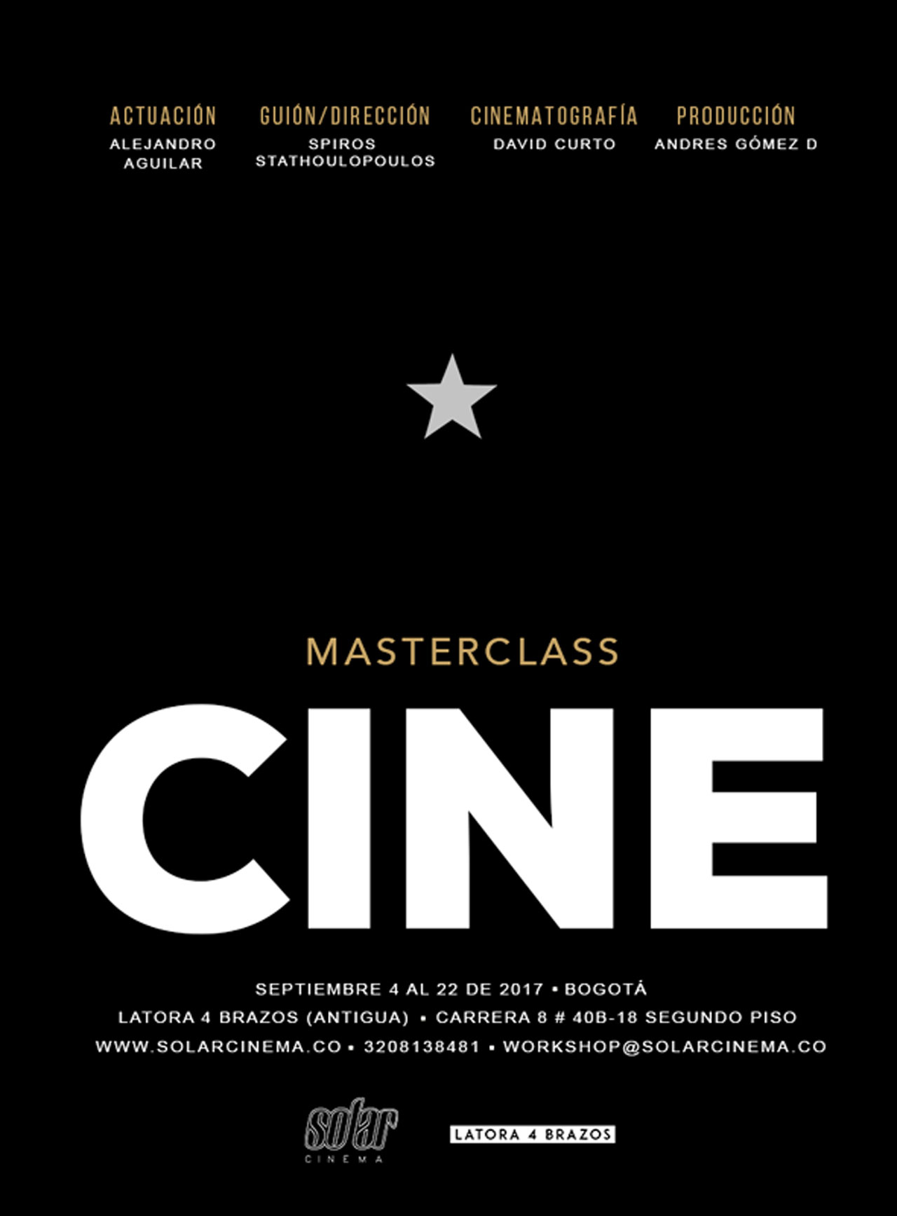 Masterclass de Cine Los mejores planes para hacer en Bogotá Cartel
