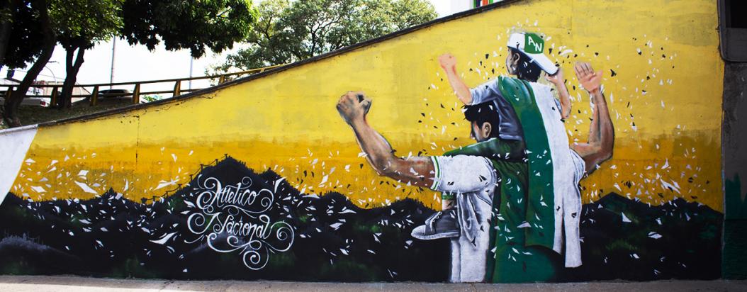 murales futboleros que le hacen homenaje al verde